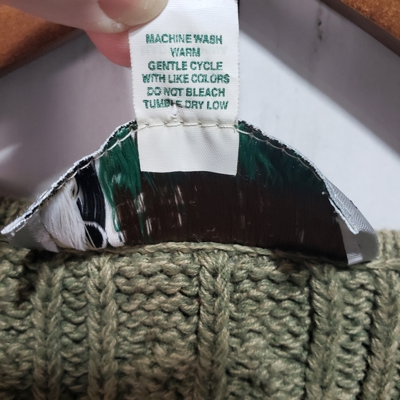 Vintage Hudson Trail Outfitters Green Cable Knit - Picture 4 of 6